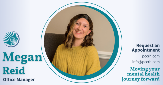 Megan Reid, Office Manager at Palmetto Counseling & Consulting in Rock Hill, SC. Megan Reid, Office Manager at Palmetto Counseling & Consulting in Rock Hill, SC.